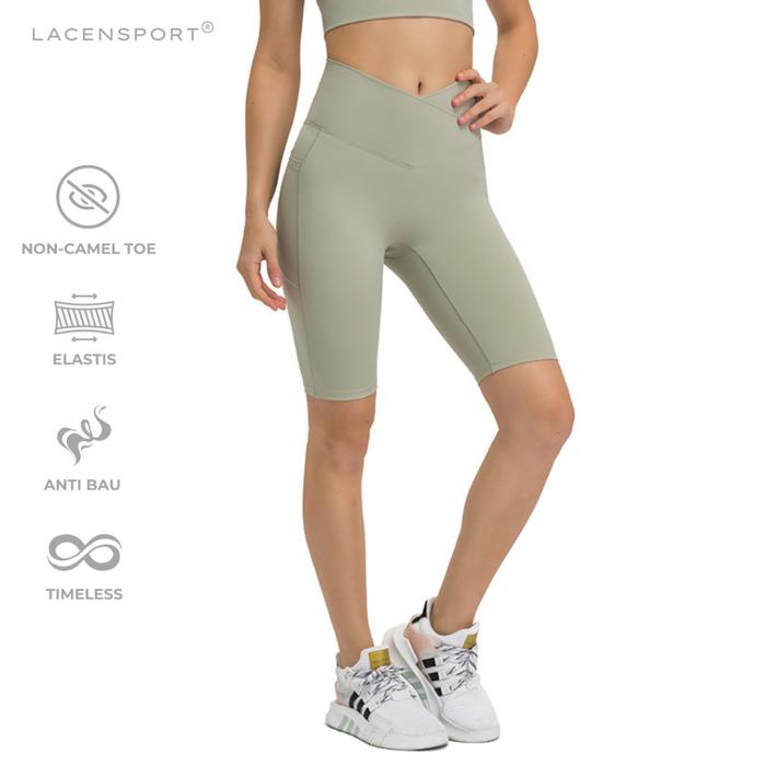 Ready.. LACENSPORT - Veminin Short Legging Celana Olahraga Wanita Pendek Gym Workout