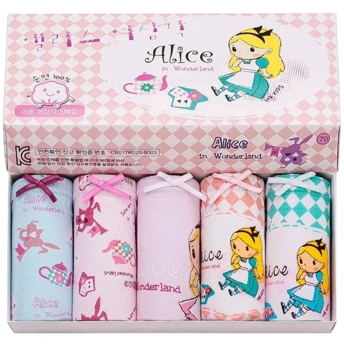 Girls Underwear CD Anak Alice isi 5 pcs Box