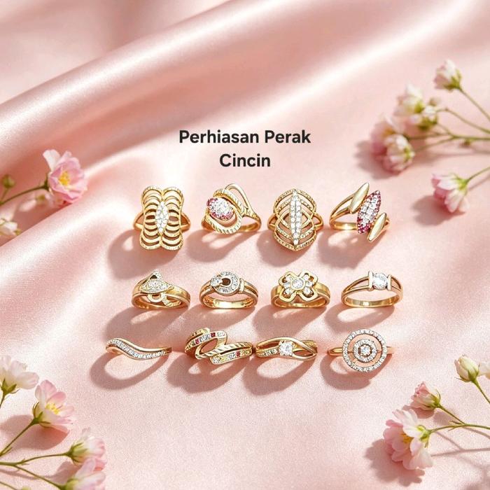 Cincin perak 925.cincin variasi rosegold perak 925
