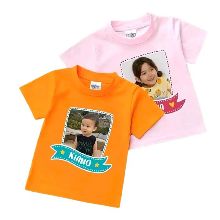 Kaos anak foto dan nama sendiri // kaos anak free foto dan nama sendiri