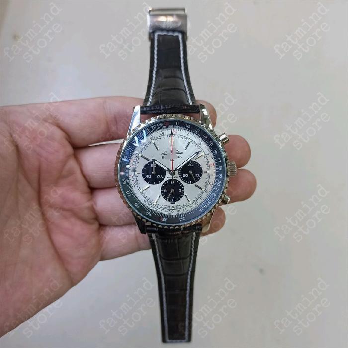 JAM TANGAN PRIA FSBRTLNG NAVITIMER CHRONOGRAPH 44MM QUARTZ PREMIUM SUPER GRADE AAA