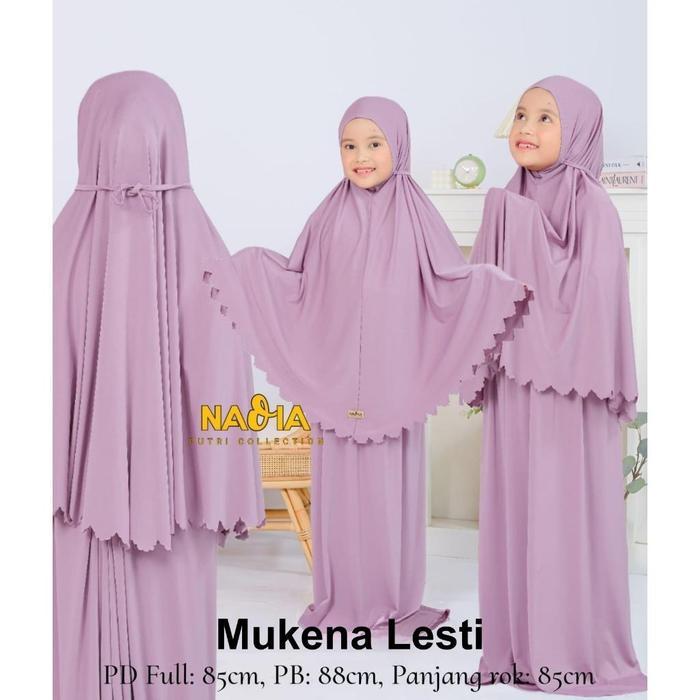 PREMIUM (READY) terjamin AliMaMa - MUKENA ANAK LESTI LASER - Mukenah Perempuan Telekung Traveling Je