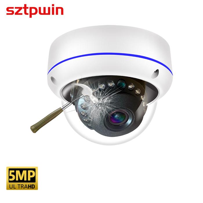 5MP Metal Dome POE IP Camera ONVIF H.265 Audio CCTV Camera 3mp