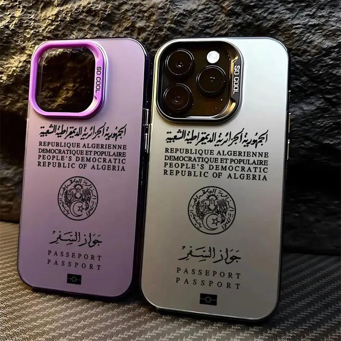 Algeria Passport Phone Case For iPhone 16 14 17 Air Pro Max 15Plus 11 13 12 16e XS XR Candy Matte Le