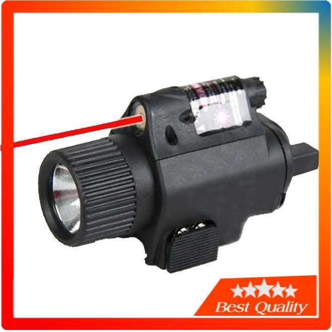 Lampu Kekeran Senter Senapan Quick Release Rail Mount + Laser - JGSD