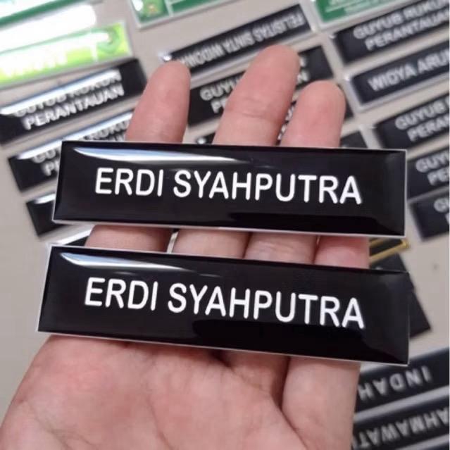 Name Tag Papan Nama Dada Akrilik Magnet Peniti / Bisa Satuan custom