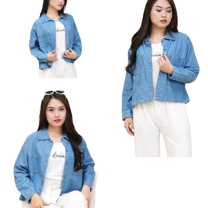 set outer jeans (satu set baju dan outer)