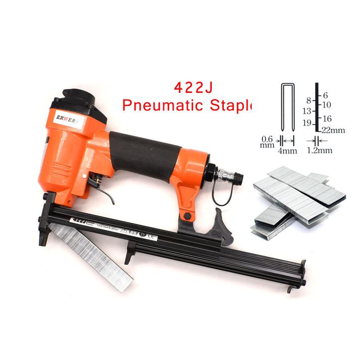 422J Upholstery Stapler 20Ga Pneumatic Staples Gun For Furniture