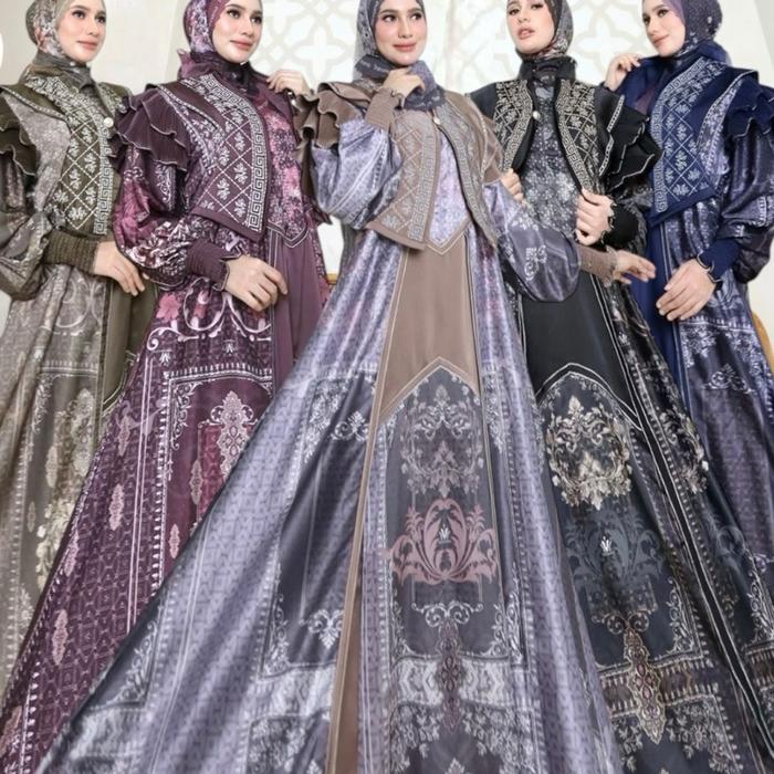 SEROJA SERIES GAMIS SET SCARF CANTIK TREVANA SYARI GLAMOUR BENINGWIDAYATI