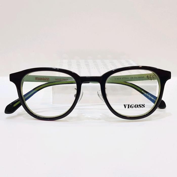Kacamata Unisex Original Vigoss V3519 Color WI/ GR NEW ACETATE Hand Made