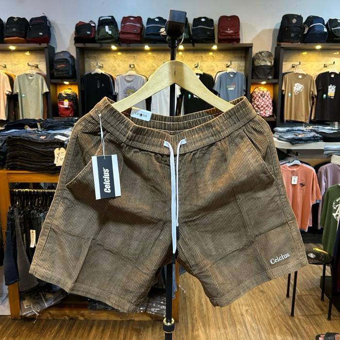 CELANA PENDEK KOLOR CELCIUS/BOARDSHORT PRIA CORDUROY