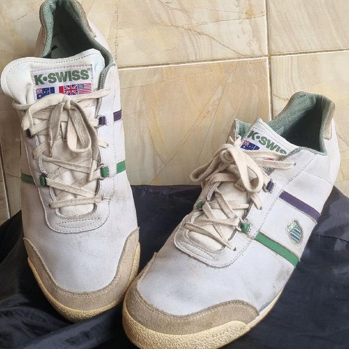 Sepatu K-Swiss White Green Size 47 insole 30 Original Second