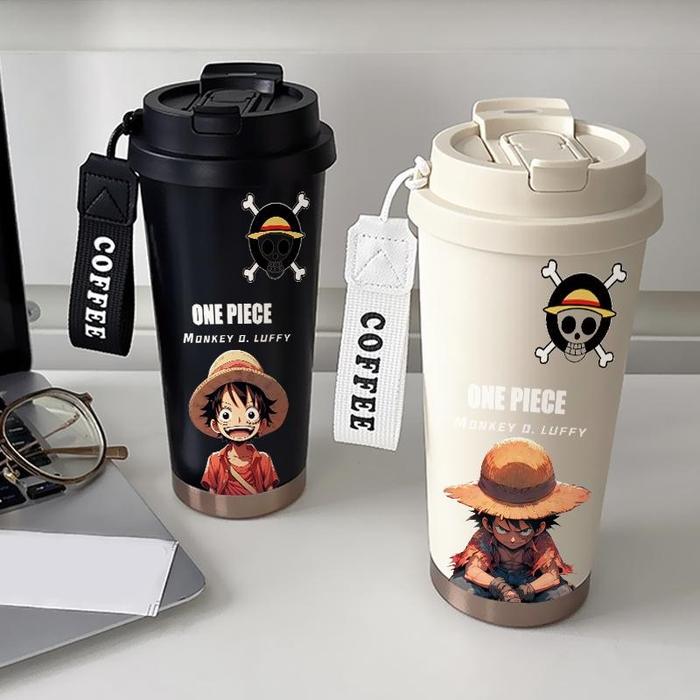 Tumbler One Piece Luffy Cool Cartoon One PieceTumbler Custom Kopi Stainless Steel CUP 500 ML Vacuum
