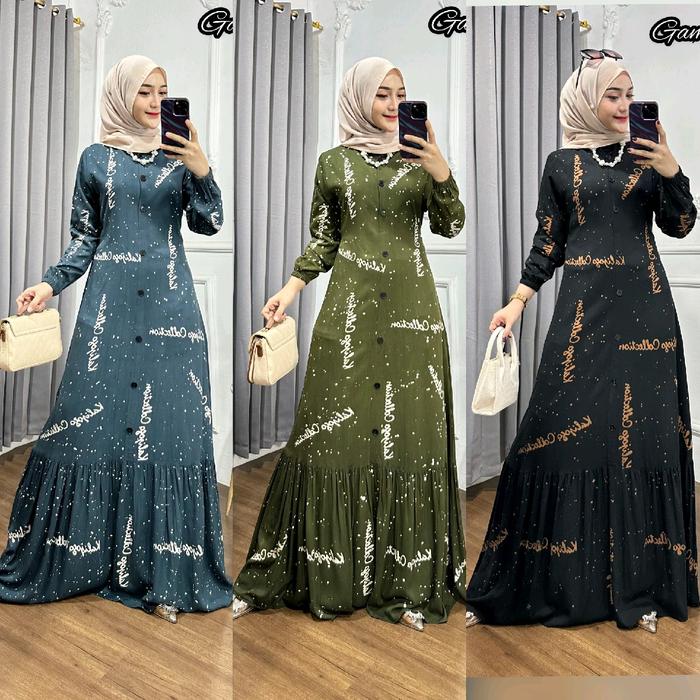 Gamis Twill Original Model Kancing Rempel Bawah Brand Kalijogo Batik