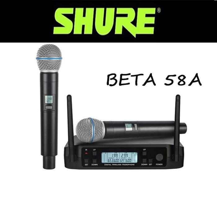 SHURE GLXD4 Beta 58a Wireless One Driven Two Microphone U Band FM