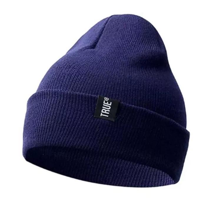 BANTING HARGA Topi Kupluk Pria Dewasa Rajut Wool True Winter Fashion Beanie Hat Ciput Cowo Cowok Lak