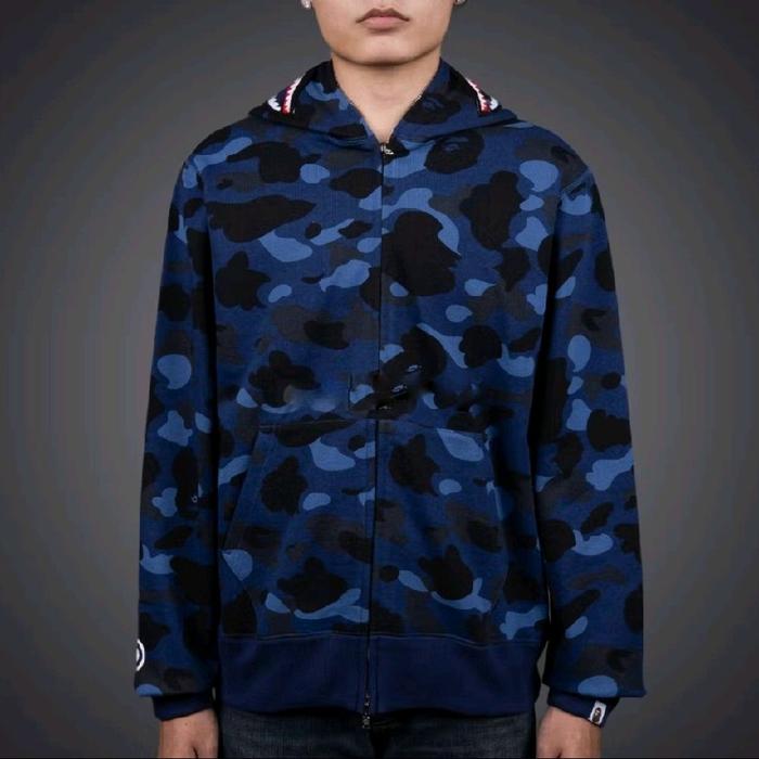BAPE CAMO SHARK BLUE ORIGINAL HOODIE MGM NEW