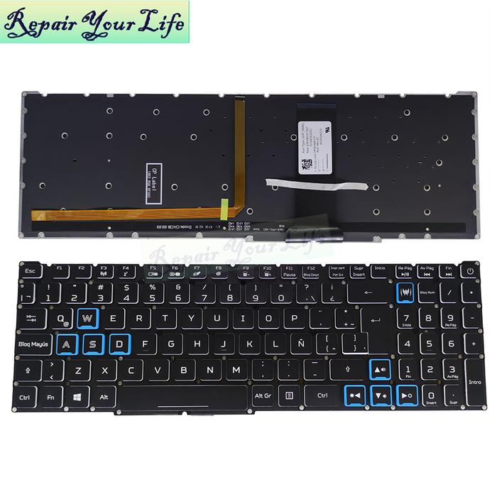 Latin Spanish PT-BR Brazil Backlit Keyboard For Acer Predator Helios
