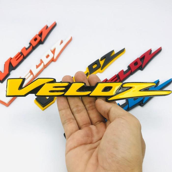 EMBLEM MOBIL VELOZ DENGAN HURUF TIMBUL 3 DIMENSI AKSESORIS MOBIL KAP MESIN ATAU BODY MOBIL SAMPING B