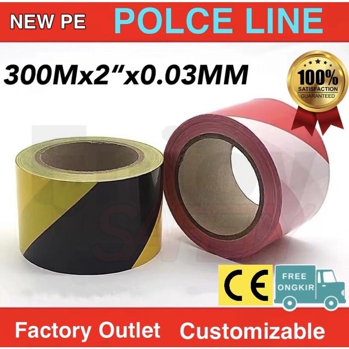 Police Line/Garid Polisi Safety Line/Barricade Line/Blokade Line 2 Inch dan 3 inch x300M