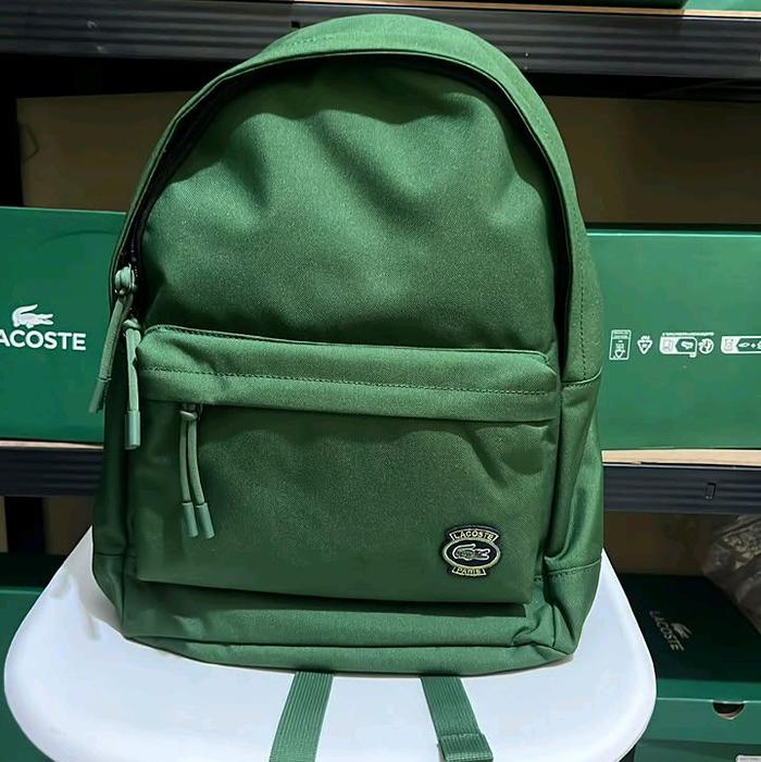Lacoste Unisex Neocroc L.Lacoste Signature Backpack Tas Ransel Pria / Wanita - Green