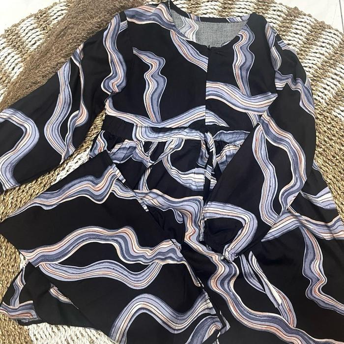 One set Pajamas/piyama (baju tidur) Rayon Premium motif Vanessa ukuran anak tanggung