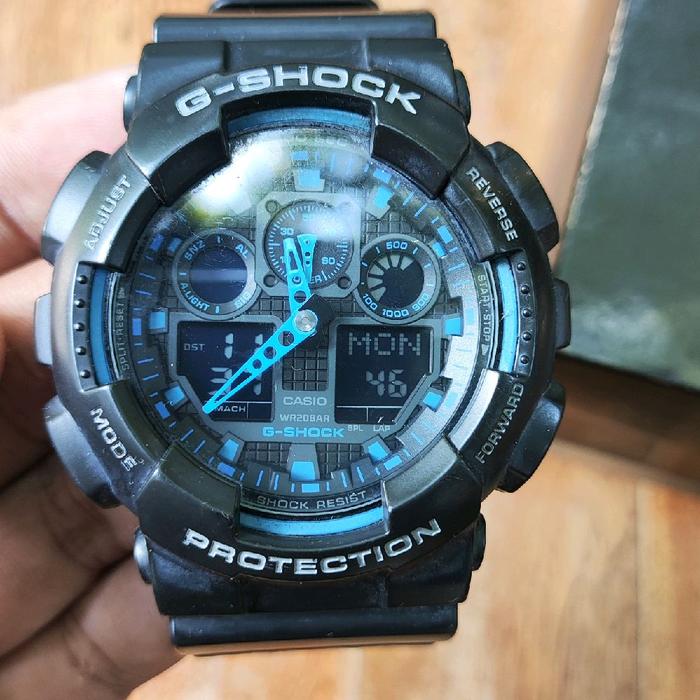Jam tangan pria digital Casio G-Shock GA 100 original second