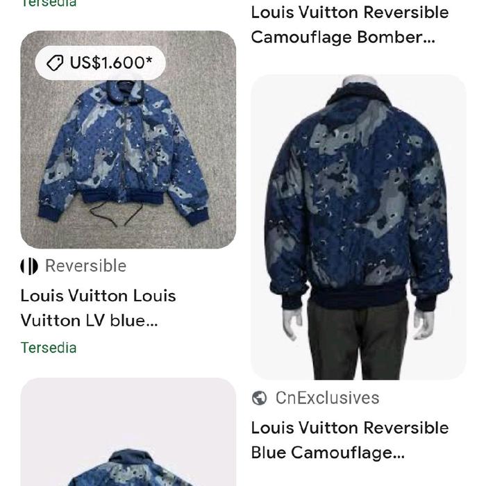 jaket Louis Vuitton monogram reversible made in italy