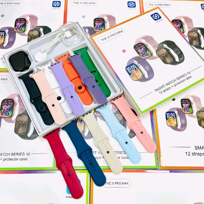 Smartwatch Series 10 The x pro max,free 12 strap/tali , bluetooth call Jam
