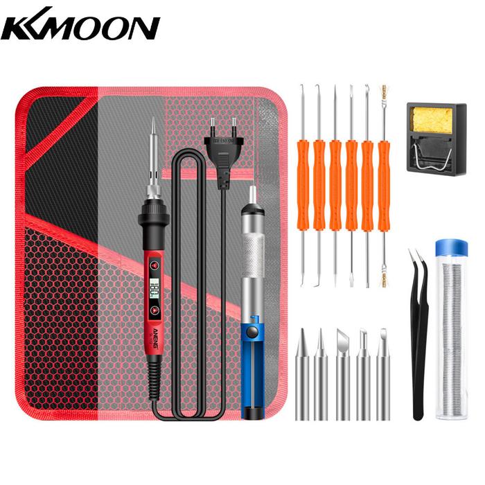 KKmoon ANENG Kit Solder Besi Listrik Mini, Alat Solder Mini dengan