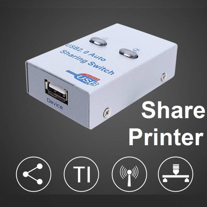 Auto Switch Usb Printer 2 Port 2Port 4 Port Sharing Switcher USB 2.0 Printer Kable Manual Otomatis