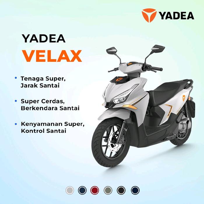 Yadea Velax H Motor Listrik Electric Vehicle EV 2000W Baterai Lithium LFP 72V30Ah Kecepatan 70km/jam