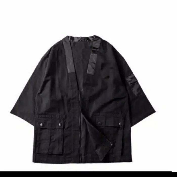 Kimono Invine Front Pocket Techwear Hypebeast Pria Outer Kpop Terlaris
