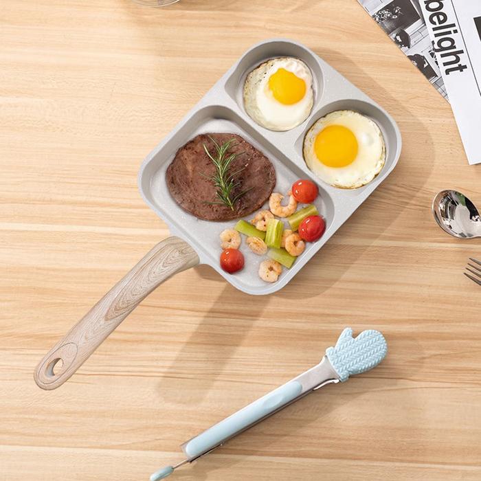 3-in-1 Nonstick Egg Frying Pot Pan Pancake Hamburg Steak Cooking Pan