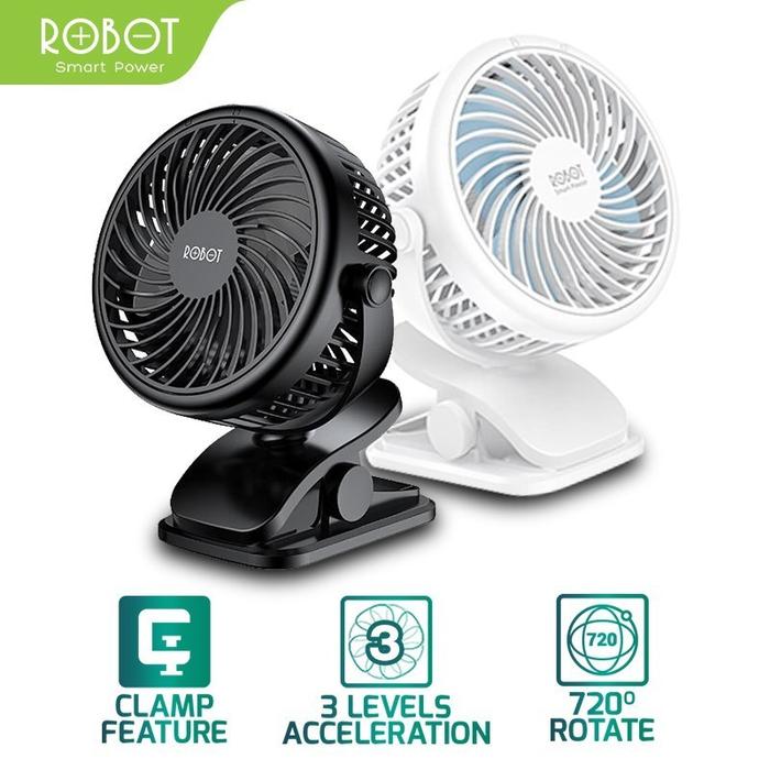 Kipas Angin Robot RT-BF10 Kipas Angin Mini Robot RT-BF10 720 Kipas Angin Meja Jepit Stroller Clip Ki