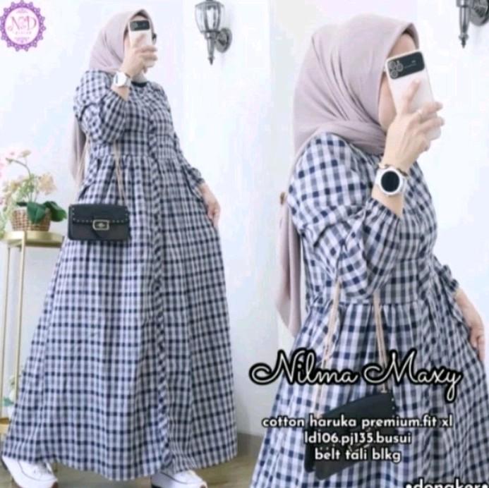 Nilma maxy bahan cotton haruka premium