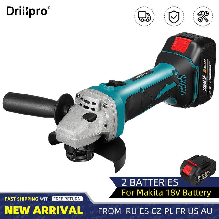 Drillpro 125mm Brushless Electric Angle Grinder Machine Cordless