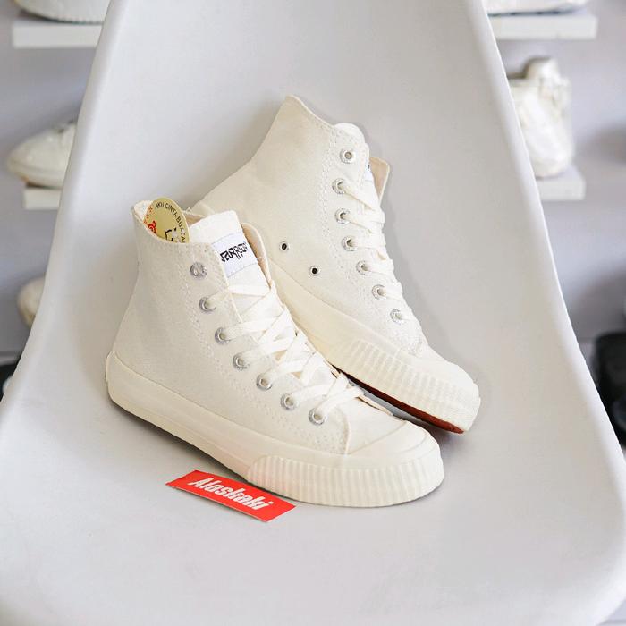 Sepatu WARIOR ATHENA HIGH White 100% original INDOFOOTWEAR canvas Casual Shoes Sneakers