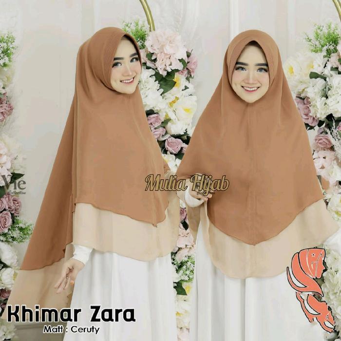 KHIMAR CERRUTY SYARI 2 LAYER KOMBINASI JILBAB JUMBO LAYER HIJAB T KHIMAR SERUTY POLOS 2 WARNA