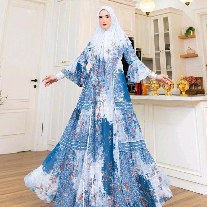 Baju Dress syar'i eldena Wanita premium ,, elegan dan mewah, Formal dan pesta Cantik