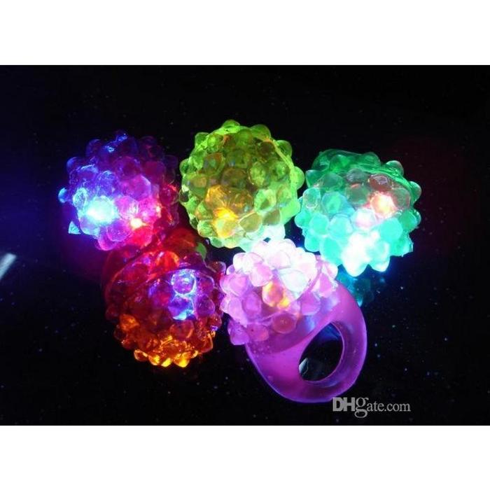 NEW Lampu Stroberi Cahaya Cincin Obor LED Lampu Cincin Jari