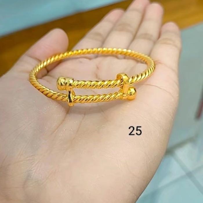 Gelang tambang replika emas asli warna emas asli