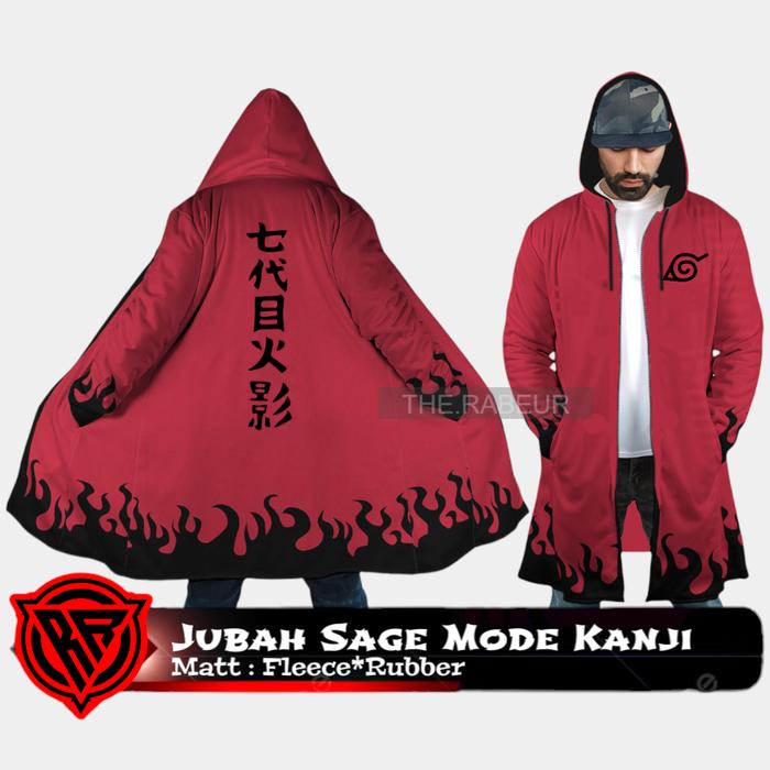 Jaket Anime Jubah Naruto Sage Mode Kanji