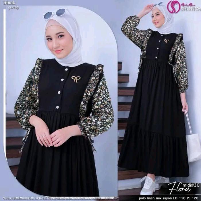 gamis kekinian flora super cakep banget