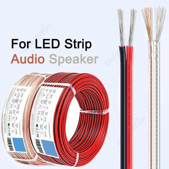 2 Pin Electrical Wire 16/24/28 Gauge AWG Tinned Copper Insulated PVC