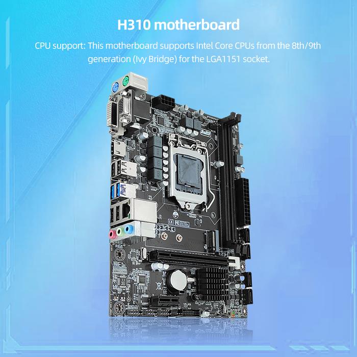 H310 Desktops Motherboard VGA/HDMI-compatible/DVI Ports LGA1151 PC