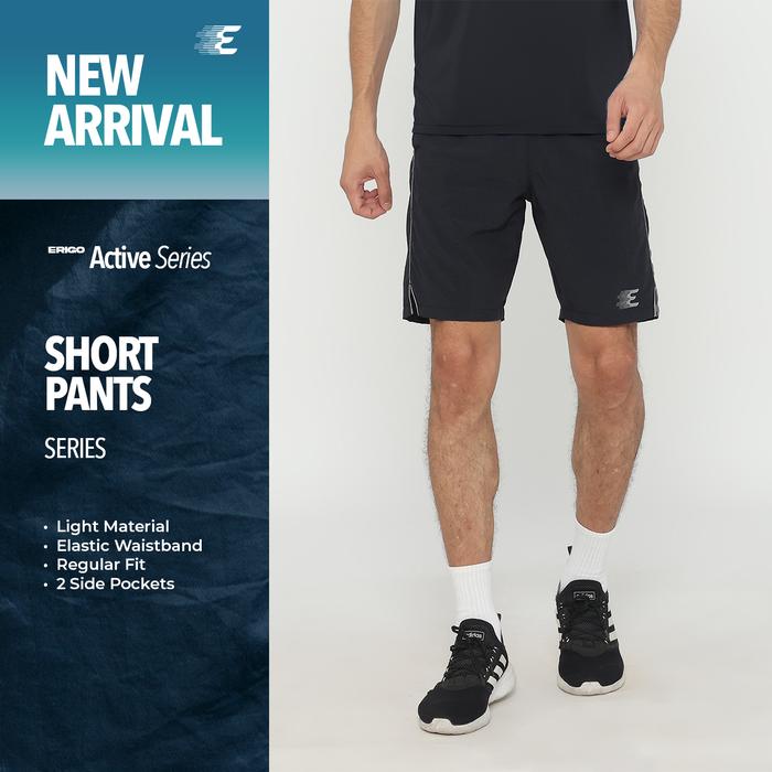 Erigo Running Short Pants Chad Black - Celana Pendek Olahraga Pria & Wanita