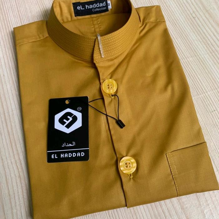 Baju Koko Polos Pria El Haddad Katun