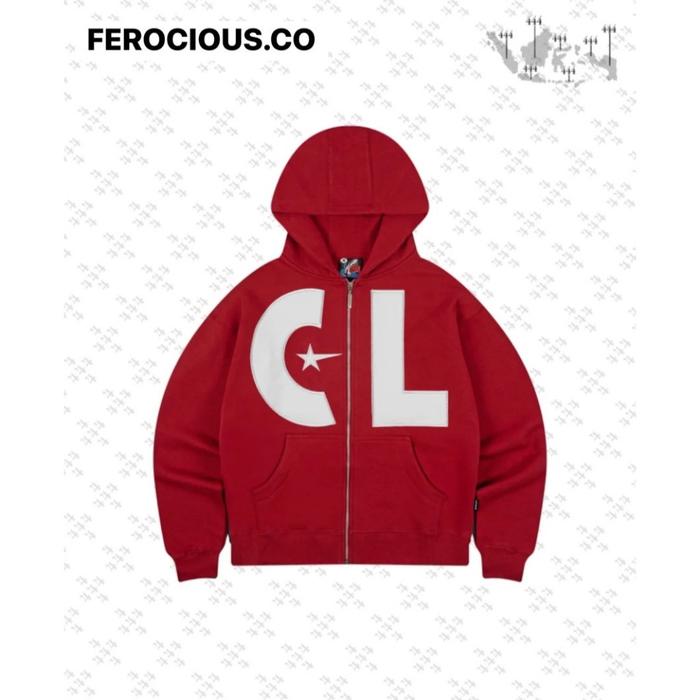 JAKET SWEATER HOODIE DOUBLE ZIPPER BOXY CDL CALLE DE LARACHE OVERSIZE UNISEX