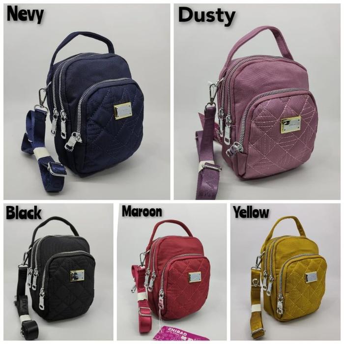 tas selempang chibao y332-22-30 kanvas original kekinian
